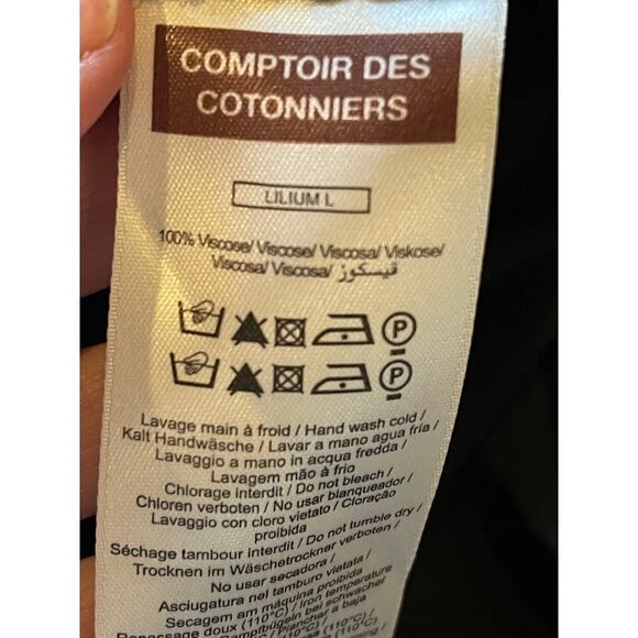 Comptoir Des Cotonniers Black Scoop Neck Mini Slip‎ Dress Size 4 - Picture 6 of 8